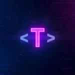 Stylized Unicode symbol string >ļæ½tļæ½ displayed in a cyberpunk digital design representing decorative text and online identity