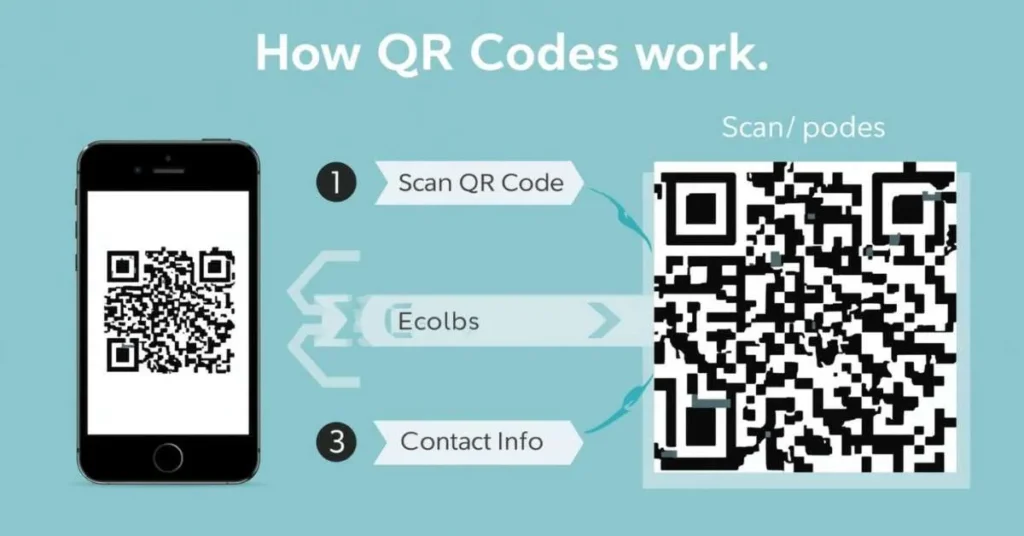 How QR codes work step-by-step illustration