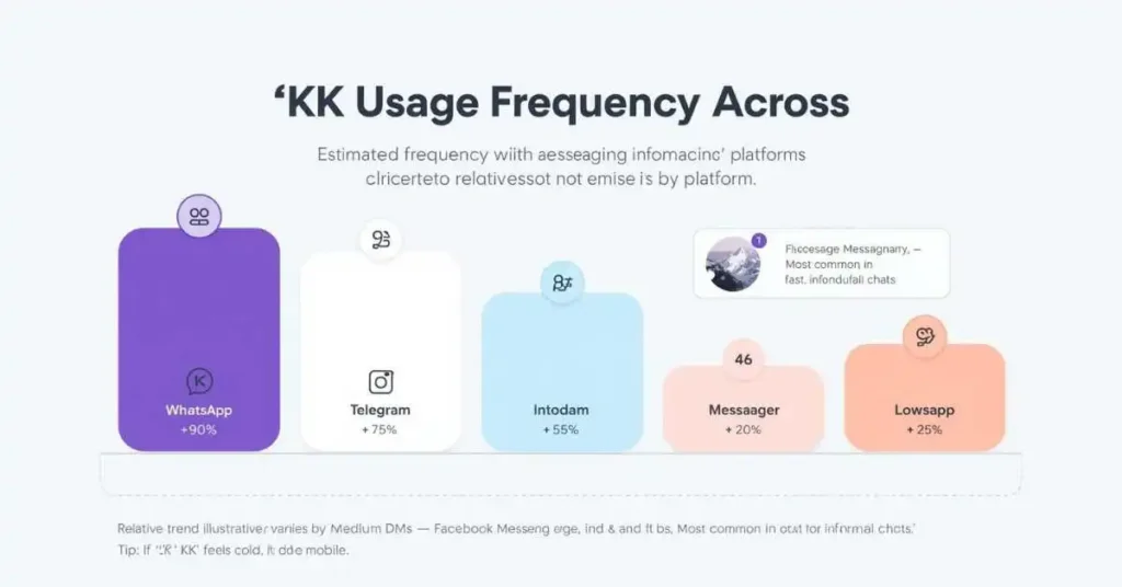 Bar chart of KK usage by chat app