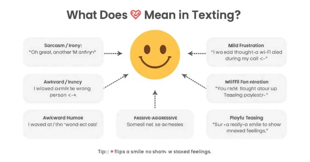 🙃 meaning in texting with examples: sarcasm, awkward humor, mild frustration