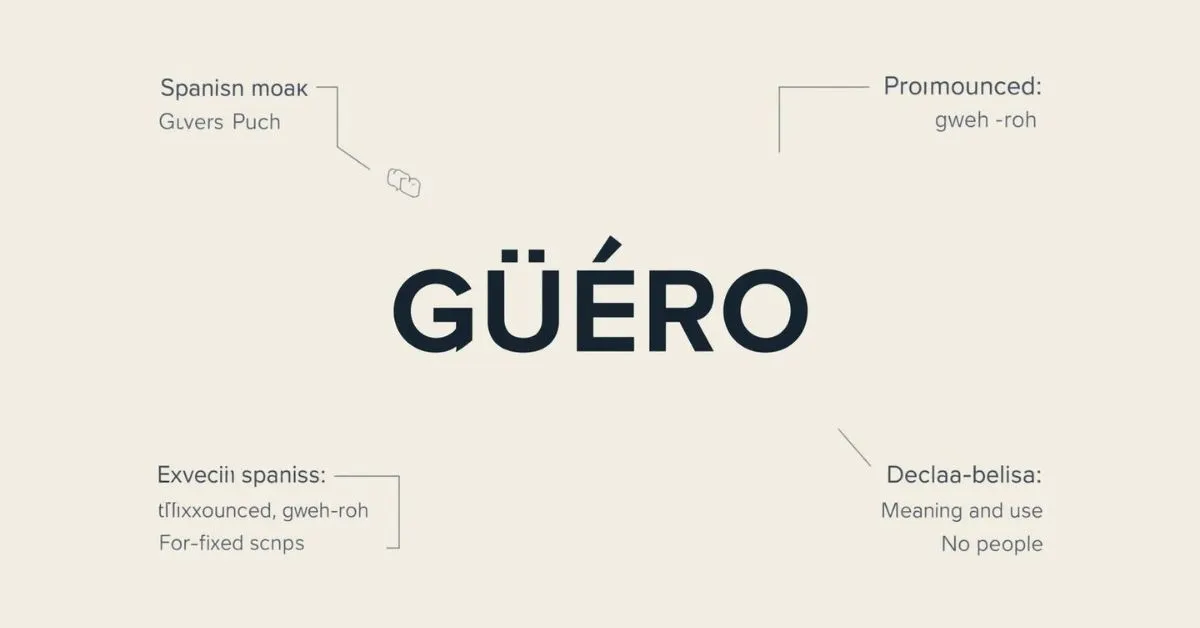 Güero meaning in Spanish cover