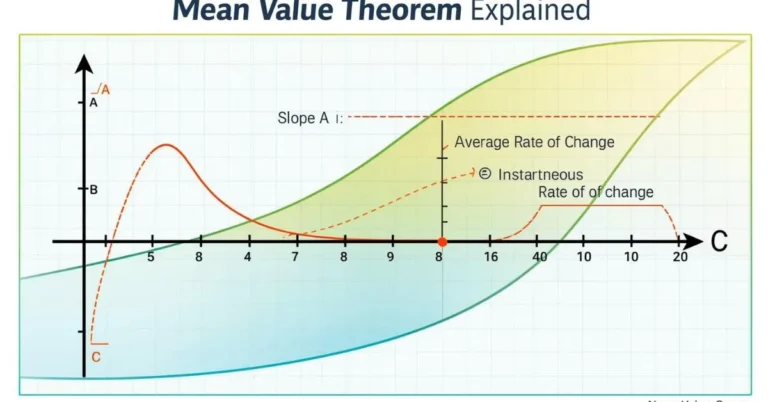 Diagram showing secant and tangent lines illustrating the mean value theorem.