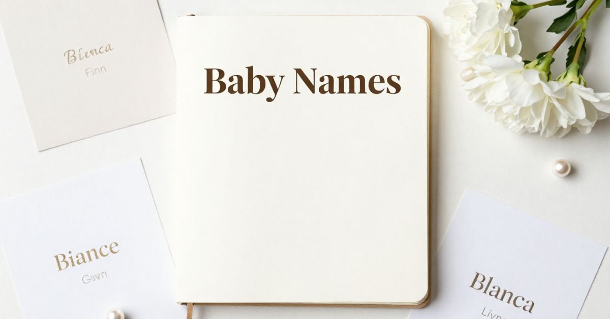 White baby names editorial cover