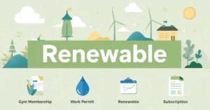 Renewable word used in daily life examples