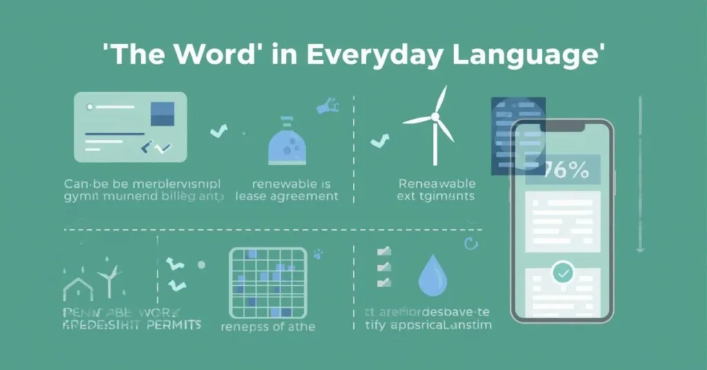 Renewable in everyday language examples