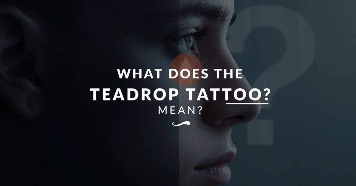 Teardrop tattoo meaning under-eye symbolic image