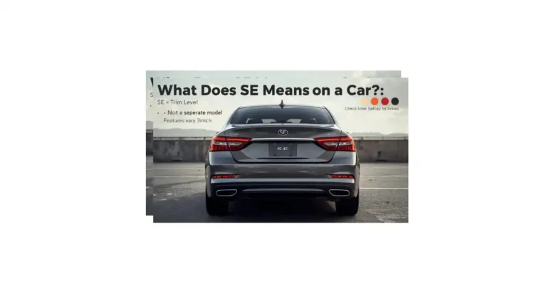 Alt Text: Car SE badge highlighted with trim level explainer graphic