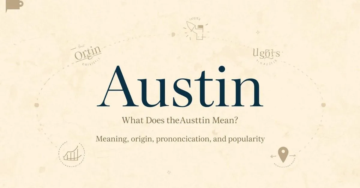Austin name meaning feature image with origin, pronunciation, and popularity cues