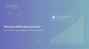 Bullish stock meaning with upward chart