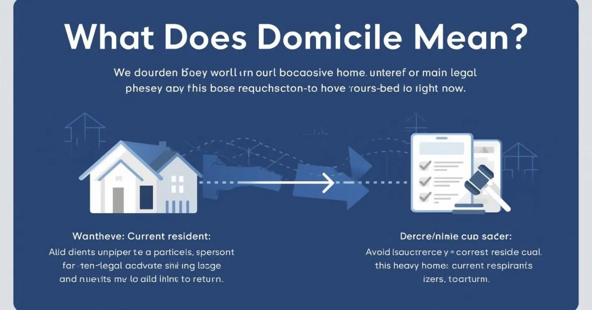 Domicile legal home vs residence image