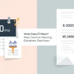 Graphic showing ET as Eastern Time and Latin “et” meaning and