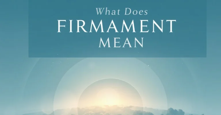 Firmament shown as sky expanse above earth