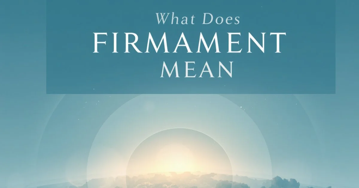 Firmament shown as sky expanse above earth