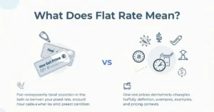 flat rate meaning pricing illustration