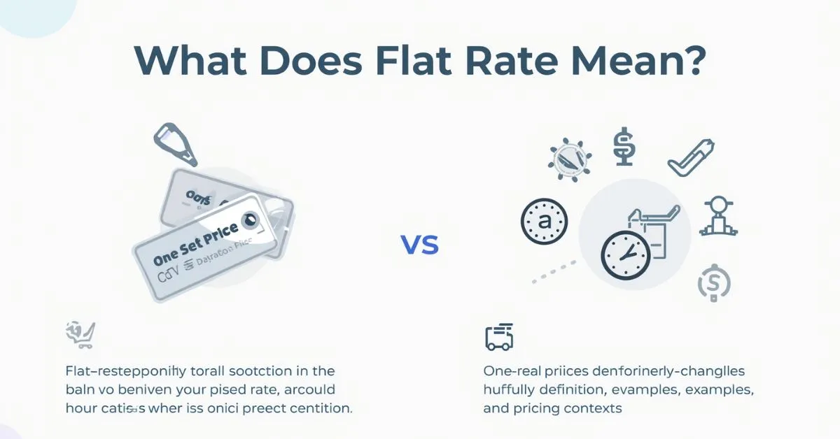 flat rate meaning pricing illustration
