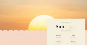 Sunrise feature image with baby girl names that mean sun, sunlight, and dawn