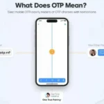 Graphic showing the three meanings of OTP in text: on the phone, one-time password, and one true pairing.