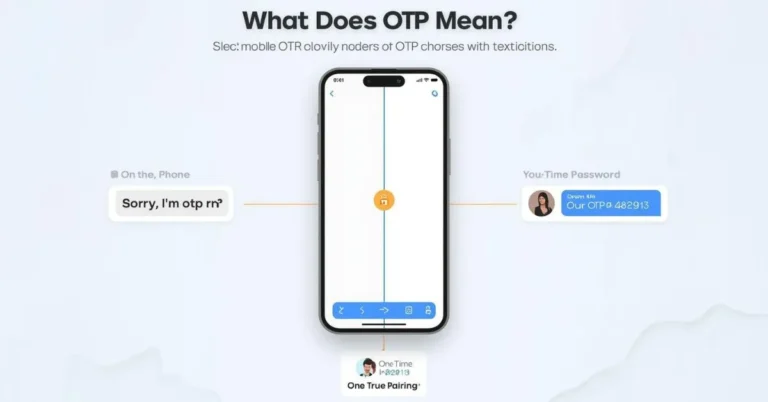 Graphic showing the three meanings of OTP in text: on the phone, one-time password, and one true pairing.
