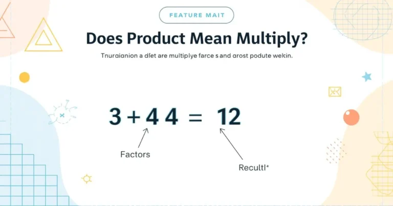 Math graphic showing product as the answer to multiplication