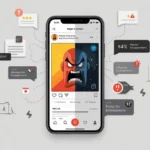 phone showing outrage-driven social post