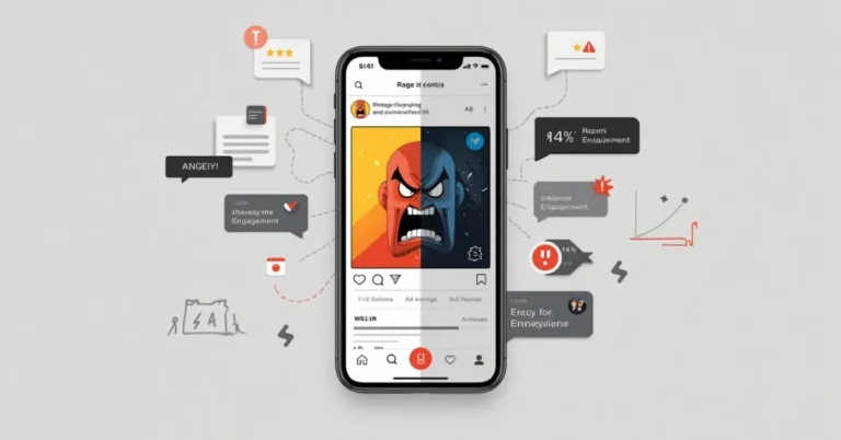 phone showing outrage-driven social post