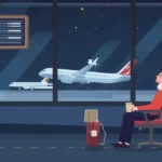 red eye flight meaning with late-night airport departure