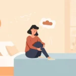 Person feeling restless with a busy mind and unsettled energy