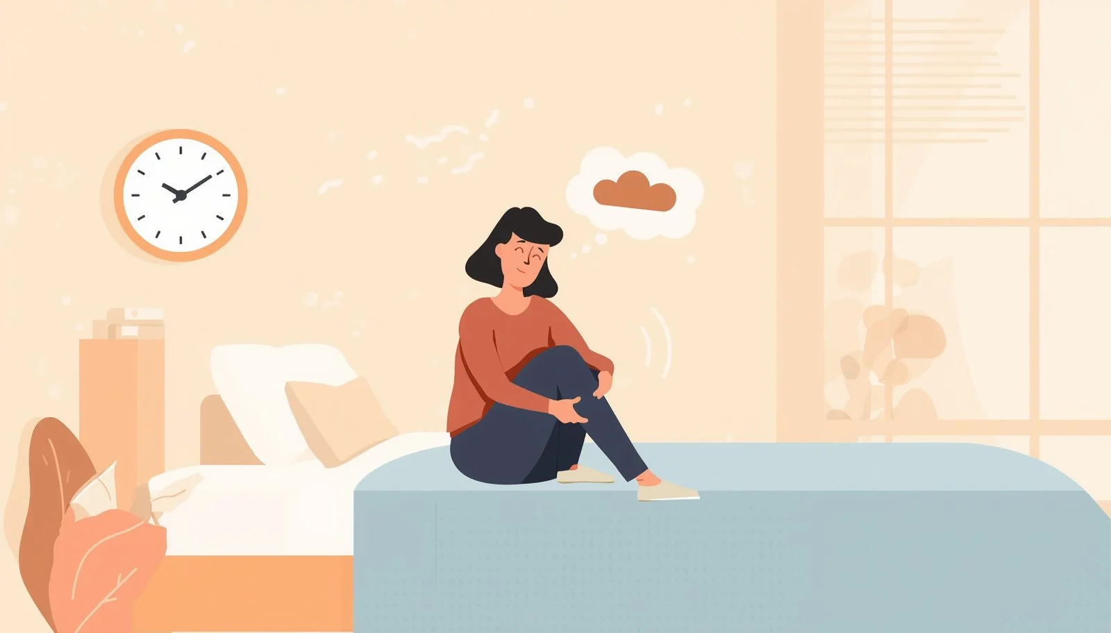 Person feeling restless with a busy mind and unsettled energy