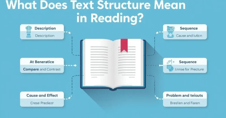 Text structure types chart for reading comprehension