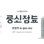 APT meaning in Korean explained as 아파트, a-pa-teu, apartment