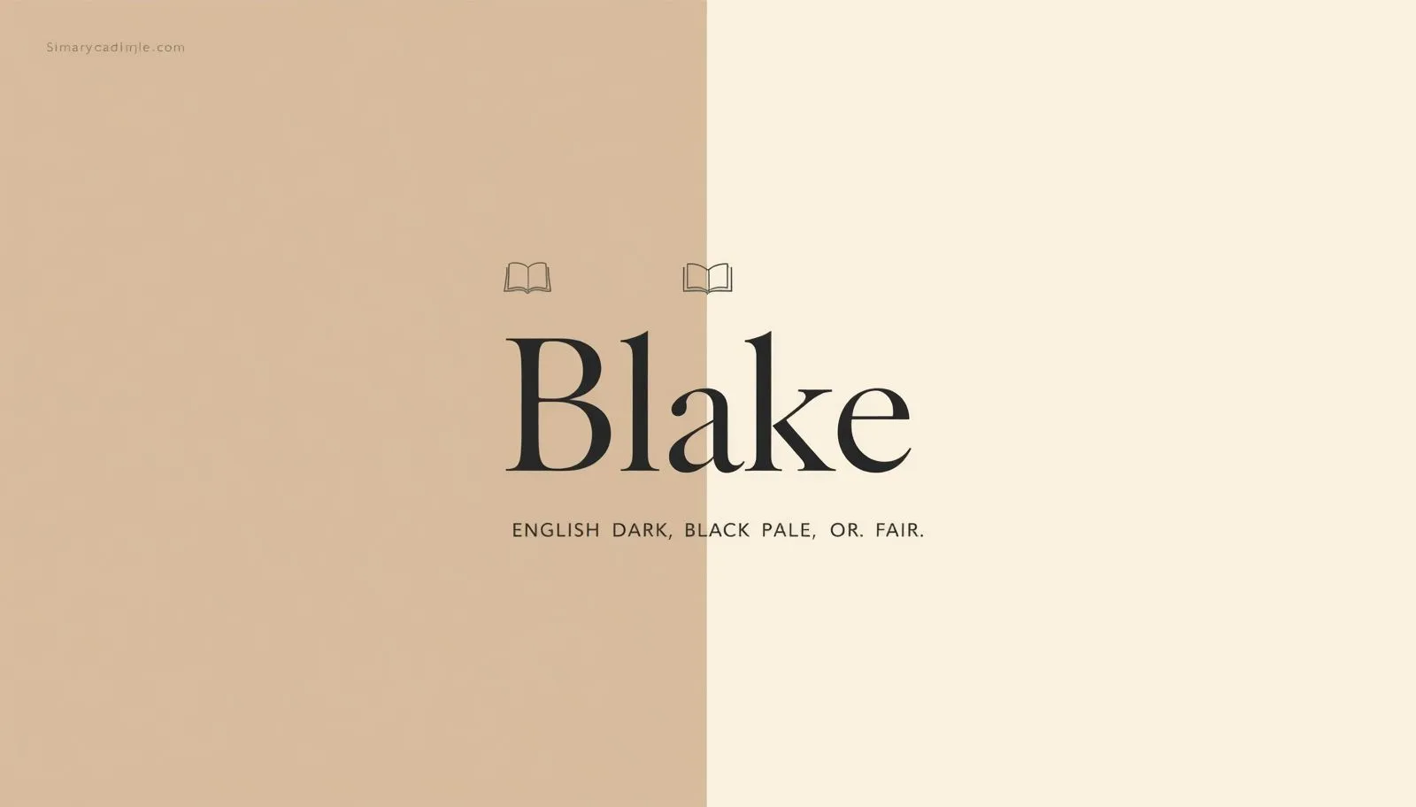 Blake name meaning with English origin and dark-fair symbolism.