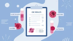 CBC report showing low RBC, WBC, and platelets explained