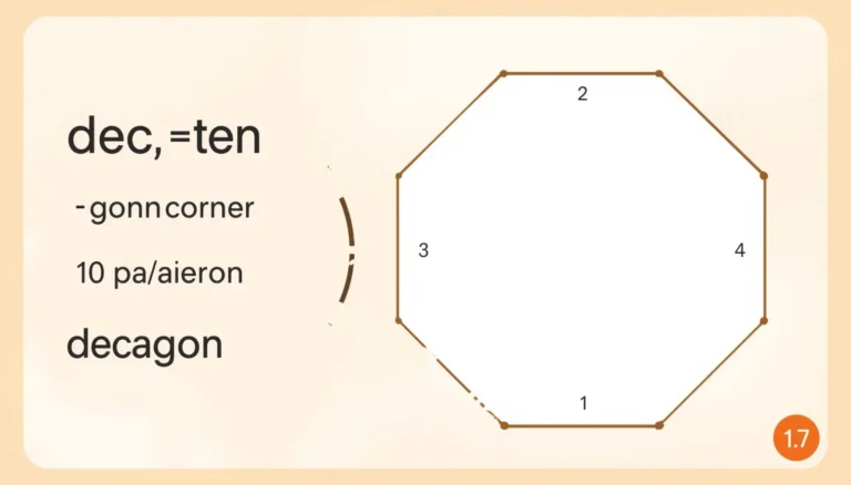 Decagon diagram showing dec means ten
