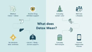 Visual guide explaining detox meaning across medical, body, wellness, and lifestyle contexts.