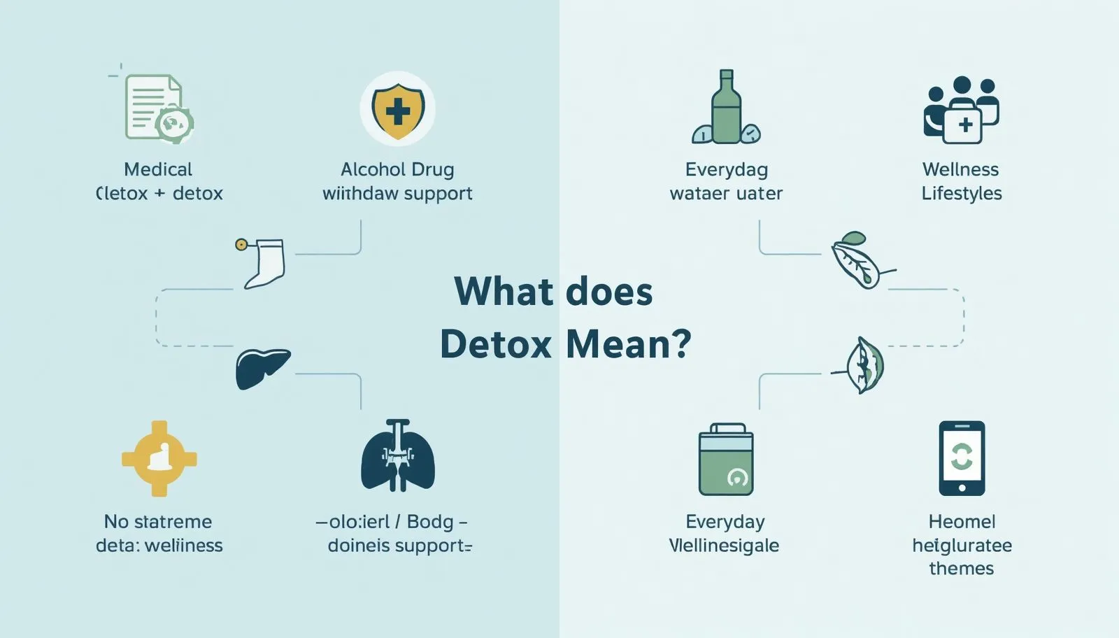 Visual guide explaining detox meaning across medical, body, wellness, and lifestyle contexts.