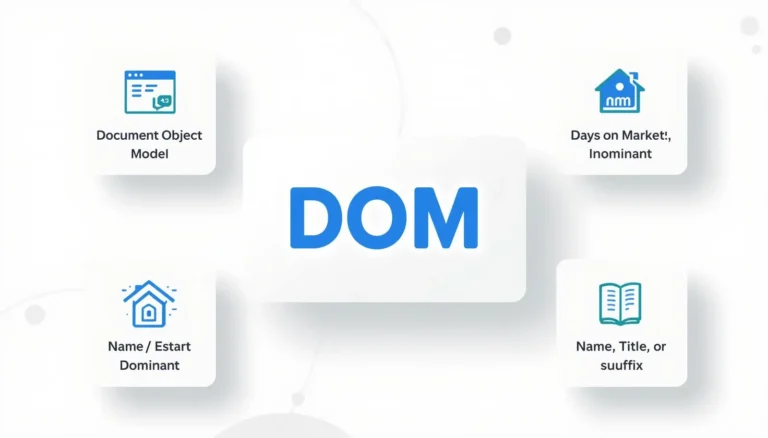 DOM meaning explained by coding, texting, real estate, and language context
