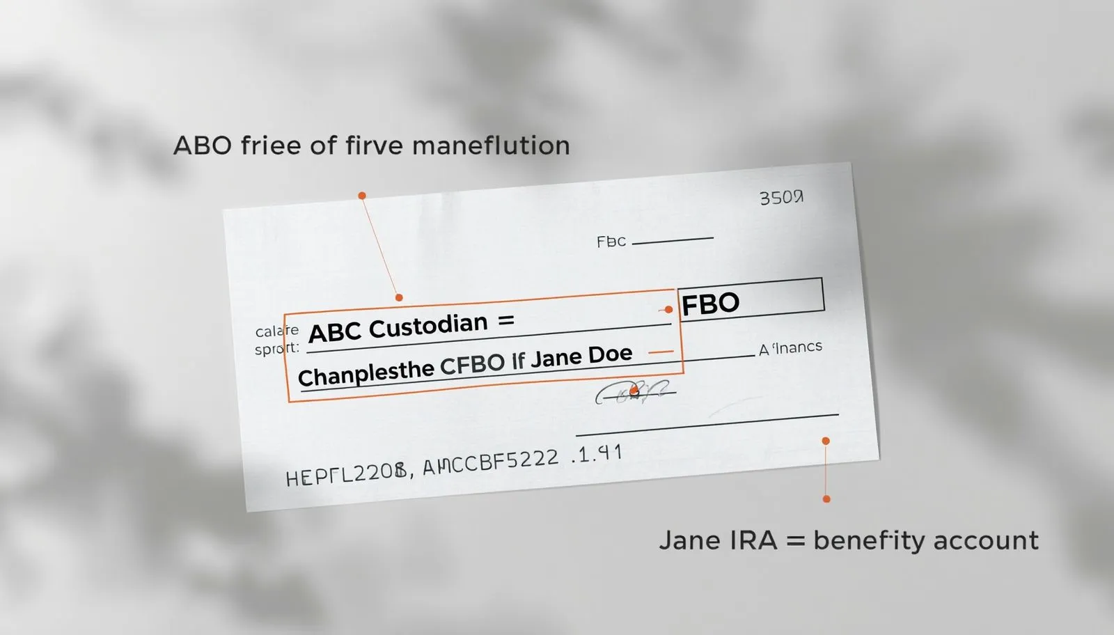 FBO check payee line explained