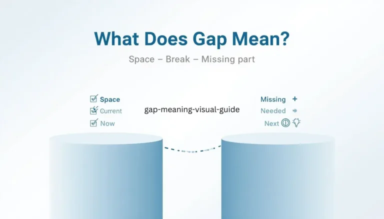 Gap meaning shown as two sides connected by a bridge