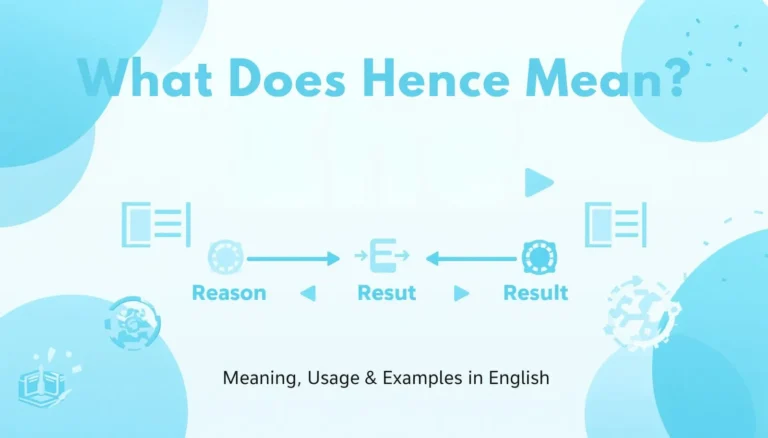 What does hence mean grammar explanation with examples visual