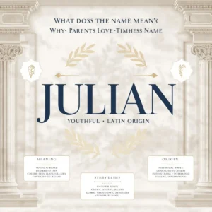 Julian name meaning Latin origin infographic