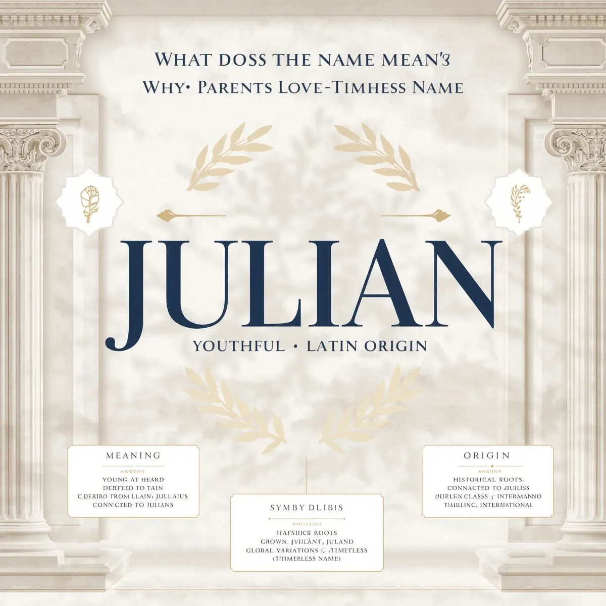 Julian name meaning Latin origin infographic