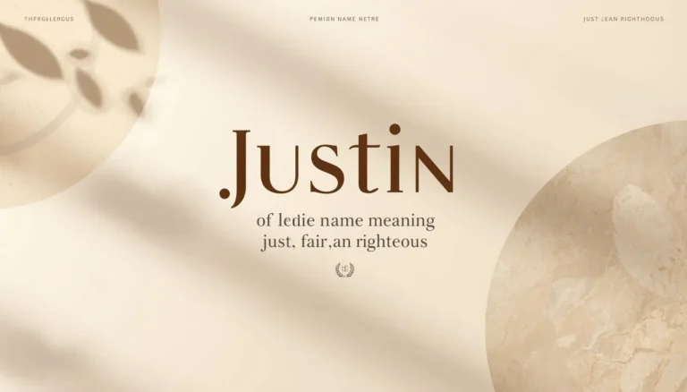 Justin name meaning and Latin origin