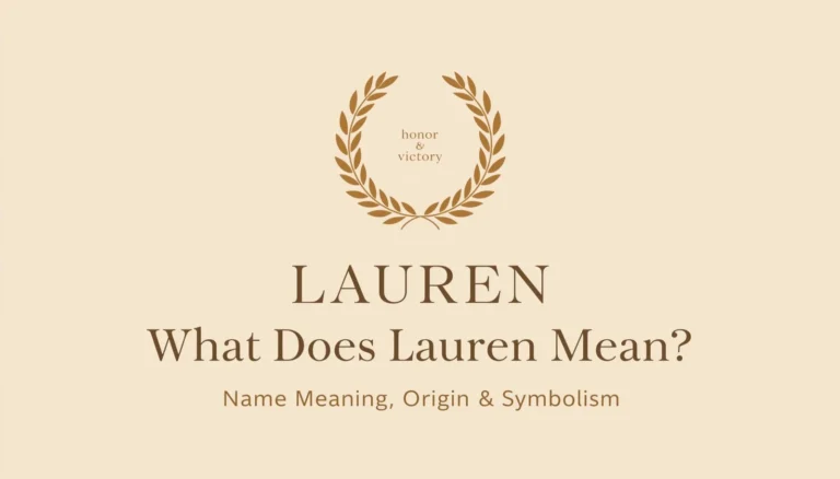 Bay laurel wreath showing the meaning of Lauren.