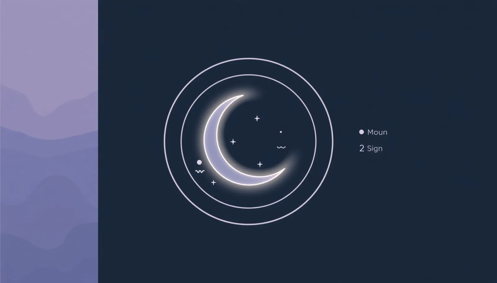 Moon sign meaning shown in a zodiac birth chart