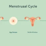Simple ovulation timeline showing egg release and fertile window