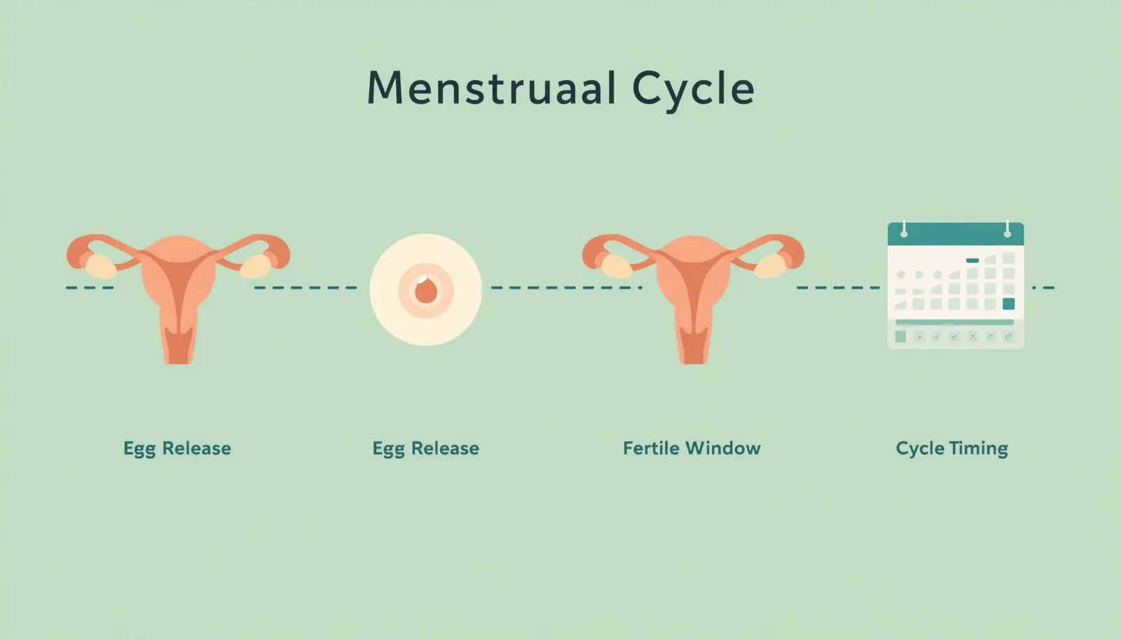 Simple ovulation timeline showing egg release and fertile window