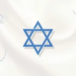 Star of David symbol with Jewish heritage and remembrance elements.