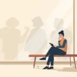 A thoughtful person sitting quietly in soft light, reflecting on feeling hurt by others while finding calm and support.