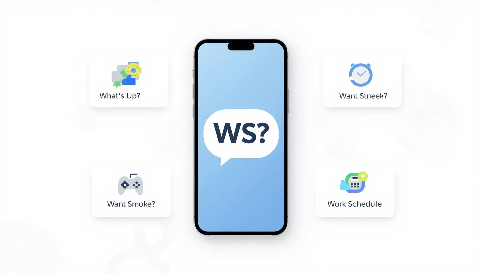 WS text meaning shown with chat and context examples